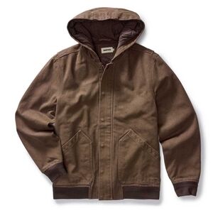 Taylor Stitch The Workhorse Hoodie in Aged Penny Chipped Canvas